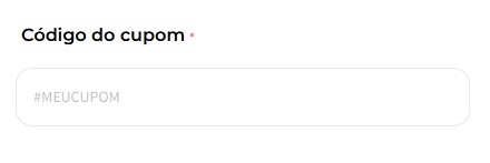 código do cupom
